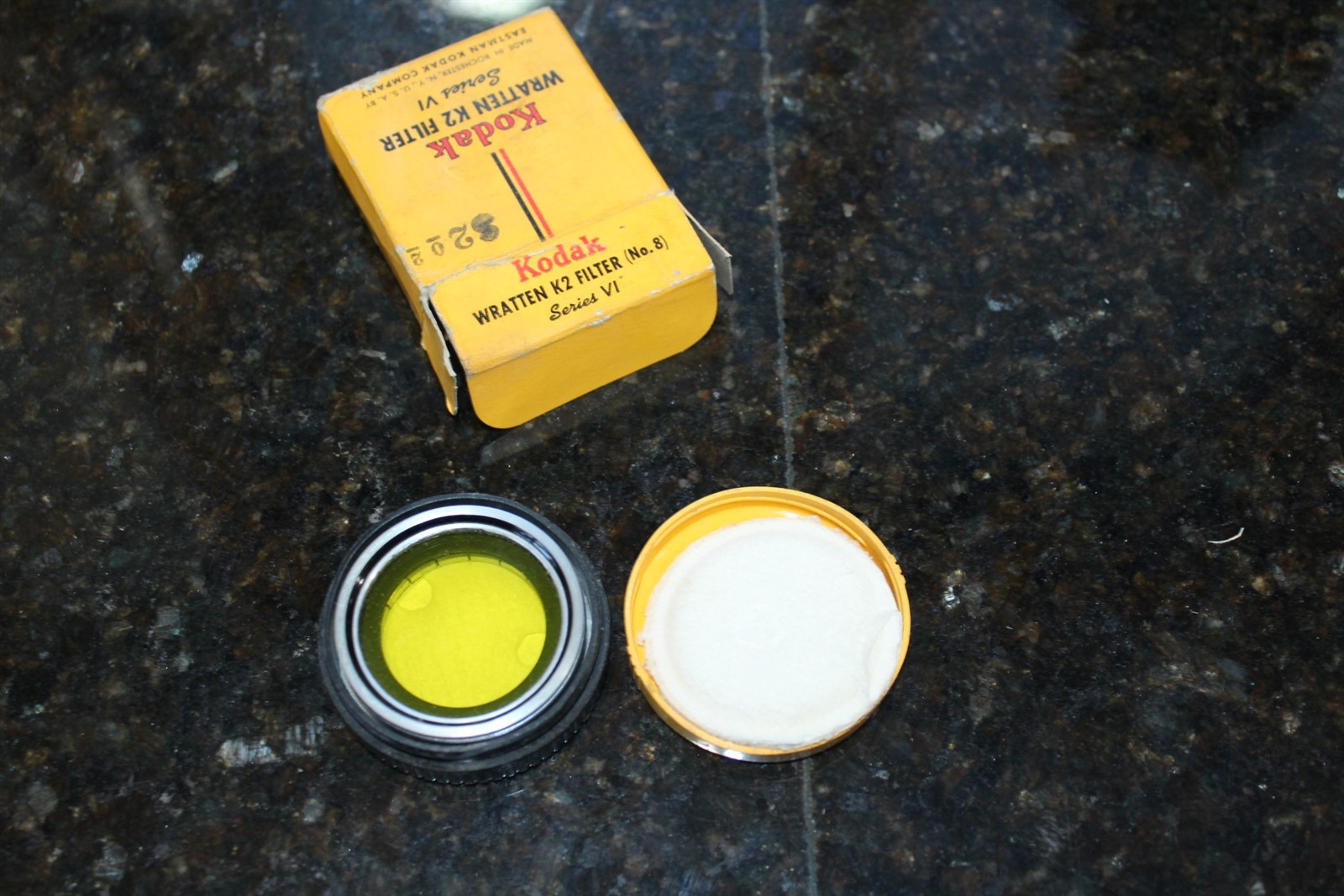 Vintage Kodak Wratten K2 Filter No. 8 Series IV & Kodak Adapter Ring Series VI