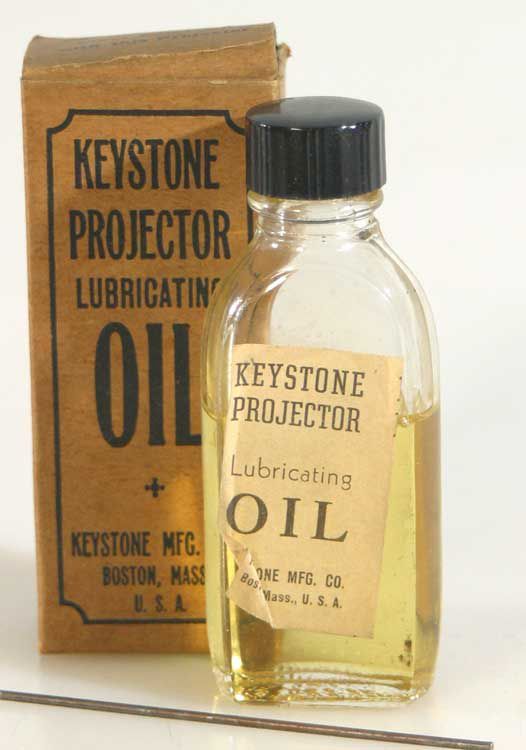 KEYSTONE PROJECTOR OIL BOTTLE IN ORIGINAL BOX (VINTAGE)