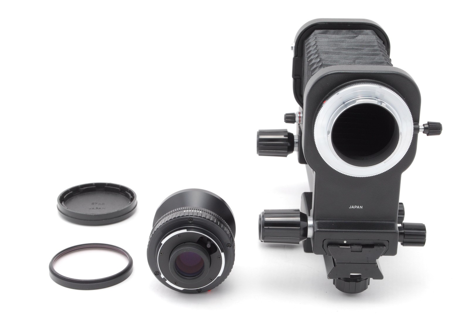 [Top MINT] Minolta Auto Bellows Macro Rokkor 100mm F/4 Lens + Bellows From JAPAN