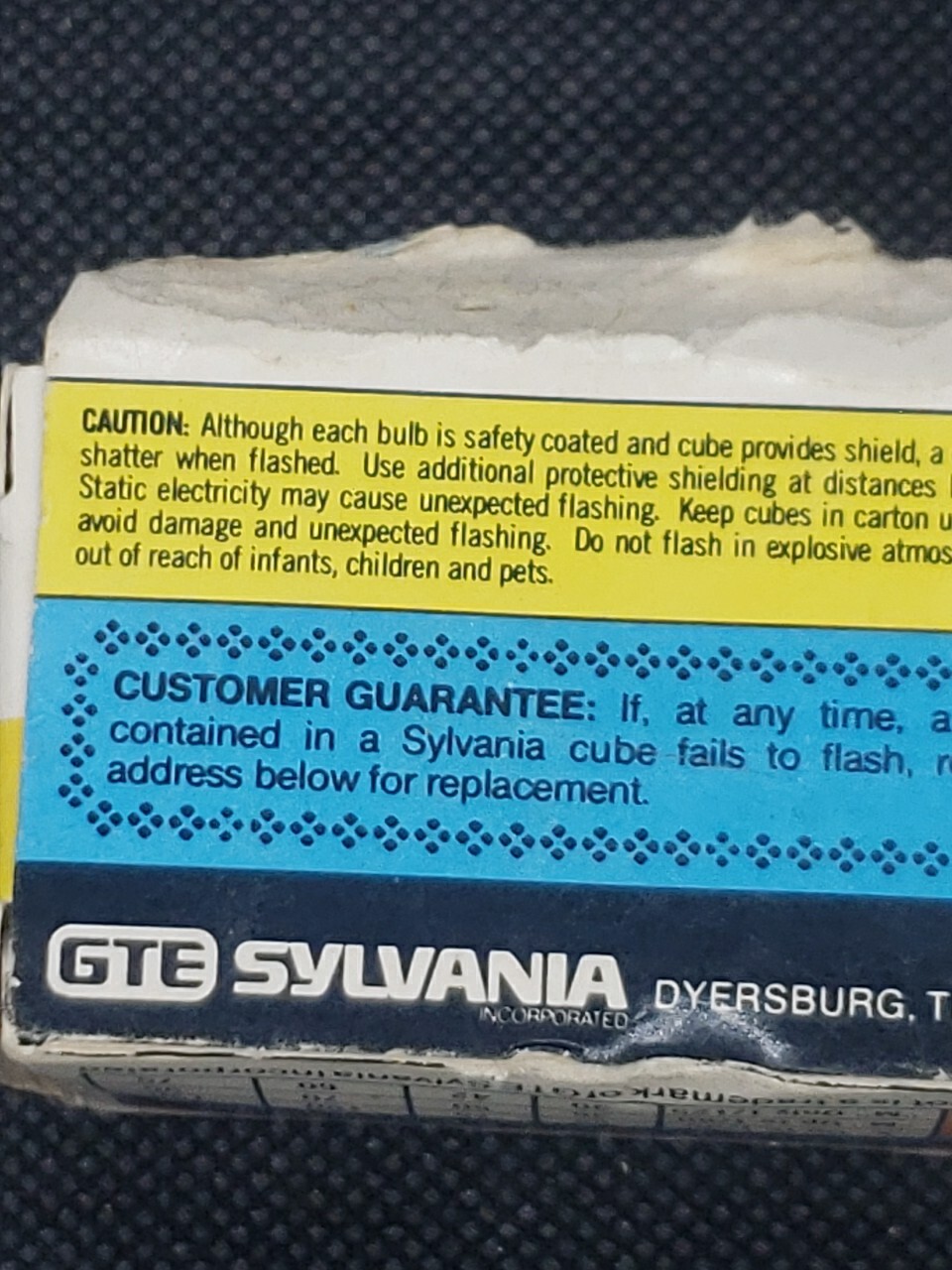 Vintage Sylvania Blue Dot Flashcubes Pack Of 3 Cubes 12 Flashes Total