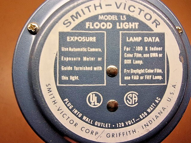 Vintage SMITH-VICTOR Model L5 Movie Camera Flood Light Tested – Works – BRIGHT!