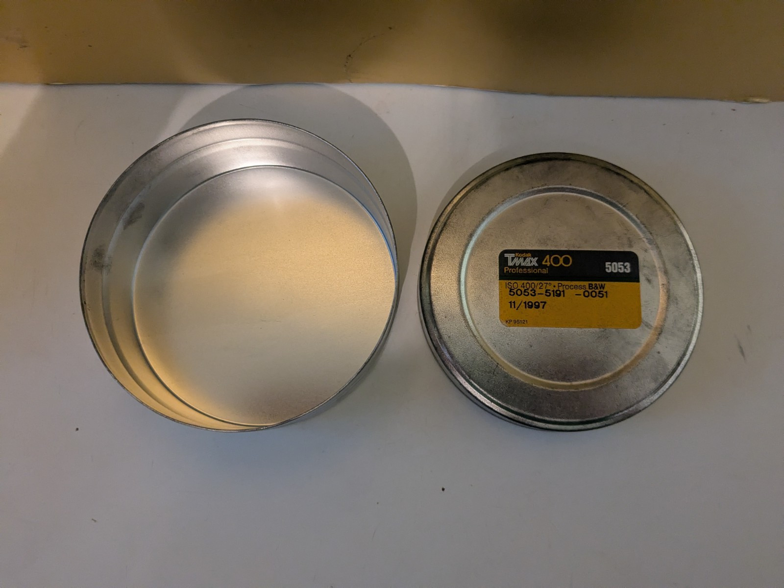 Kodak 4 Inch Tin Bulk Film Cans Vintage. Empty