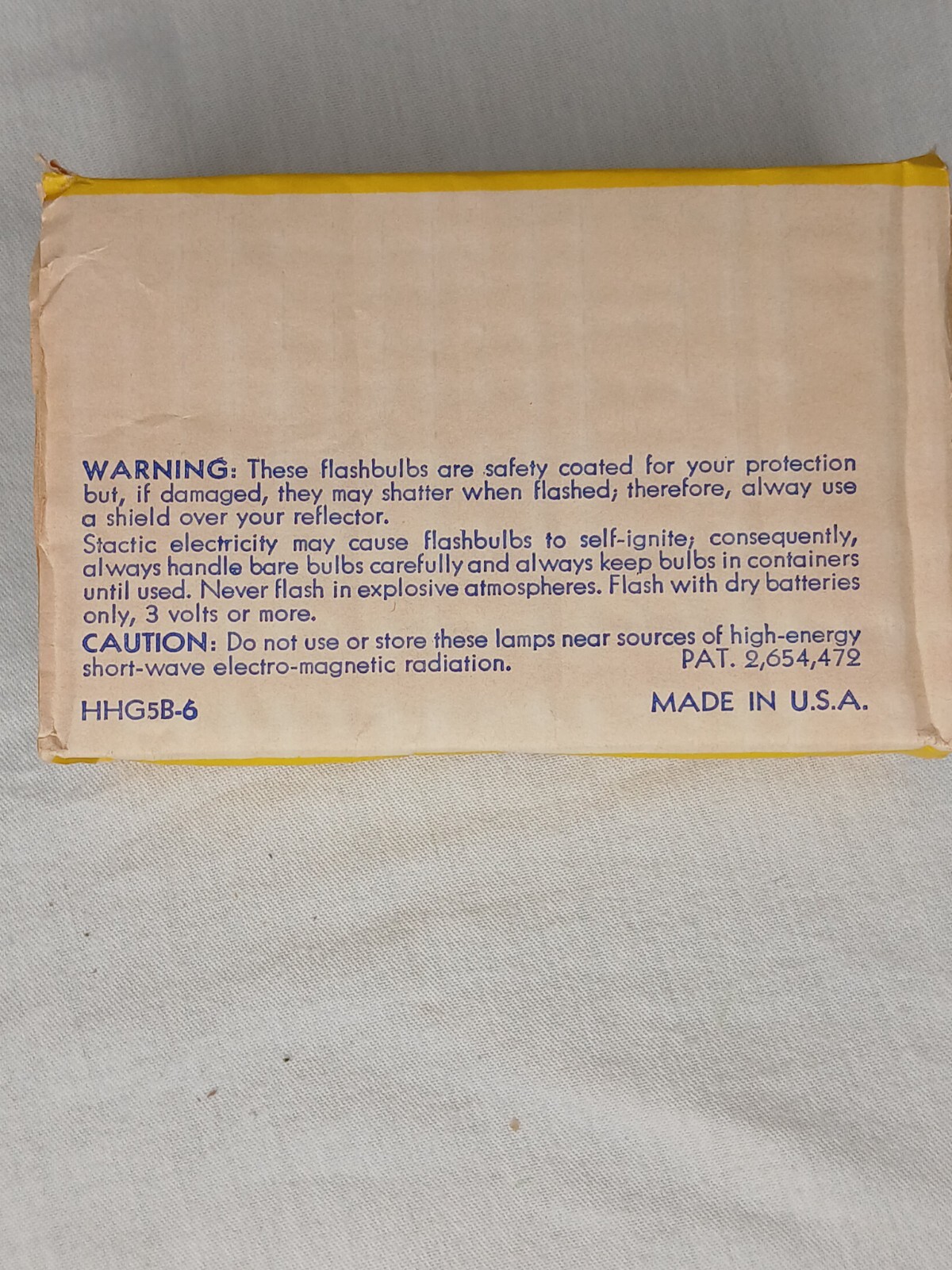 Vintage General Electric GE 5B Blue Camera Flash Bulbs – 3 Bulbs Total