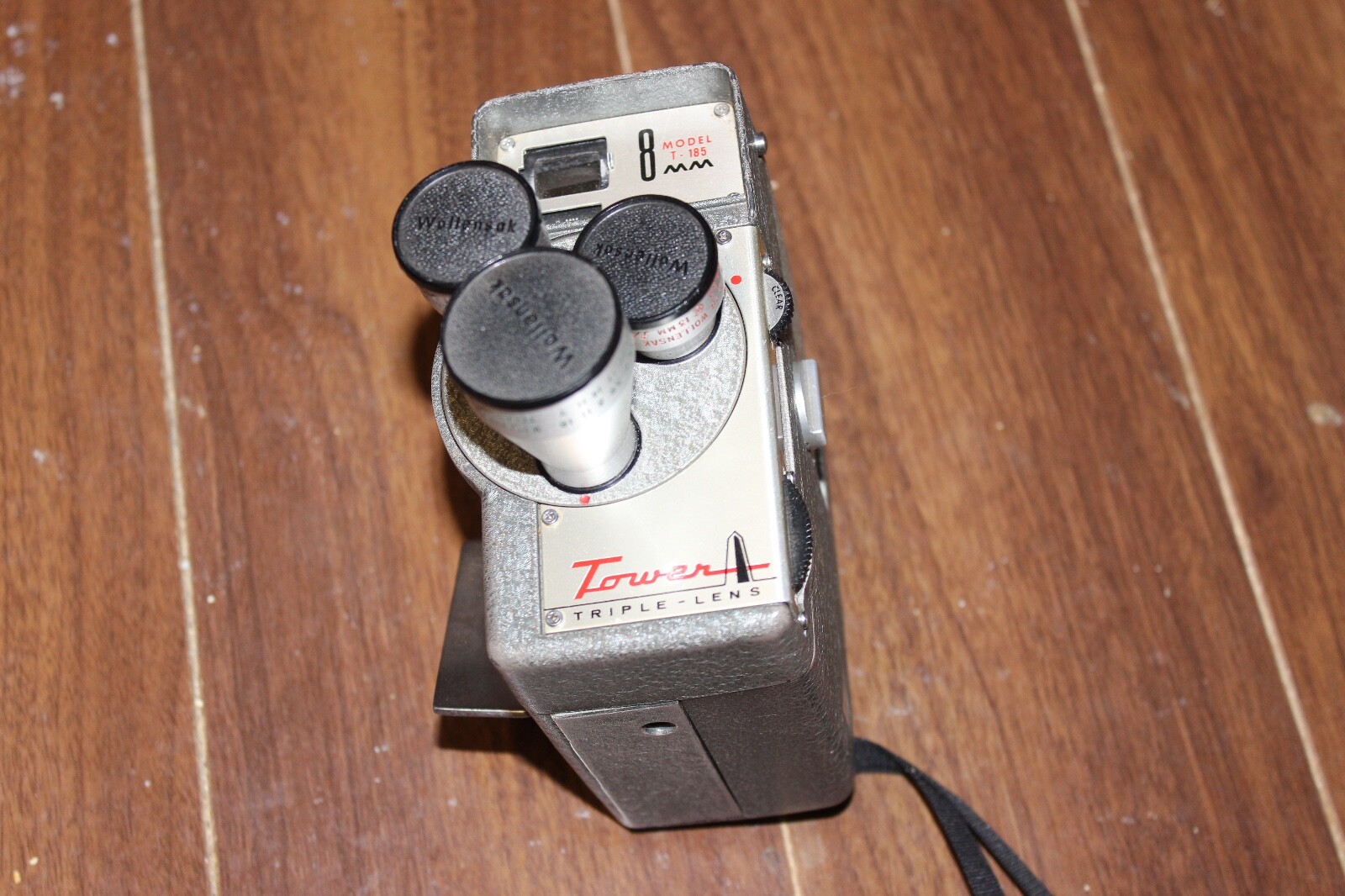 Tower Triple Lens 8MM Camera Model #T-185 & Sylvania Sun Gun Light With Case