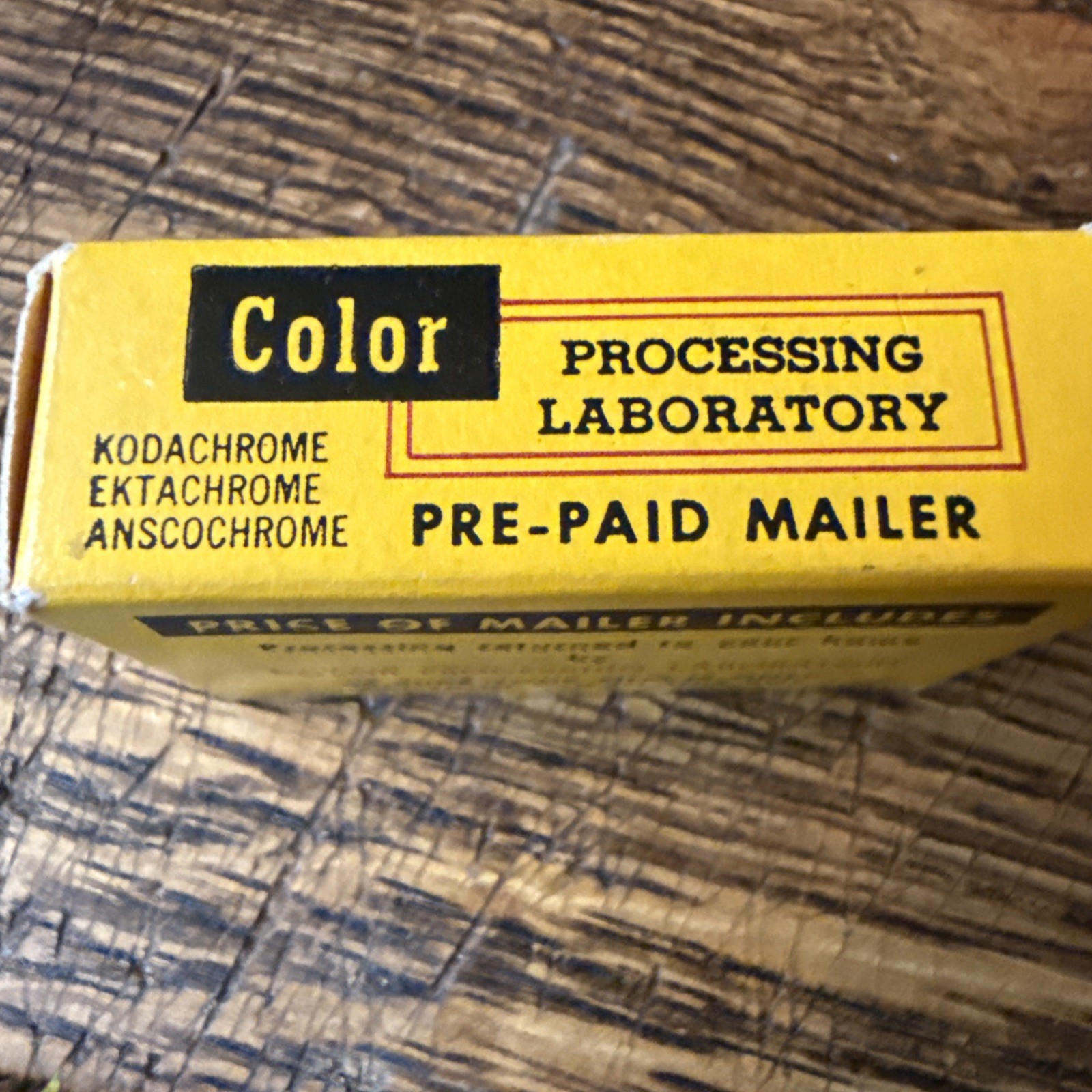 Vintage 1950s Kodachrome Film Box Pre Paid Shipping Label Mailer & Bag NOS