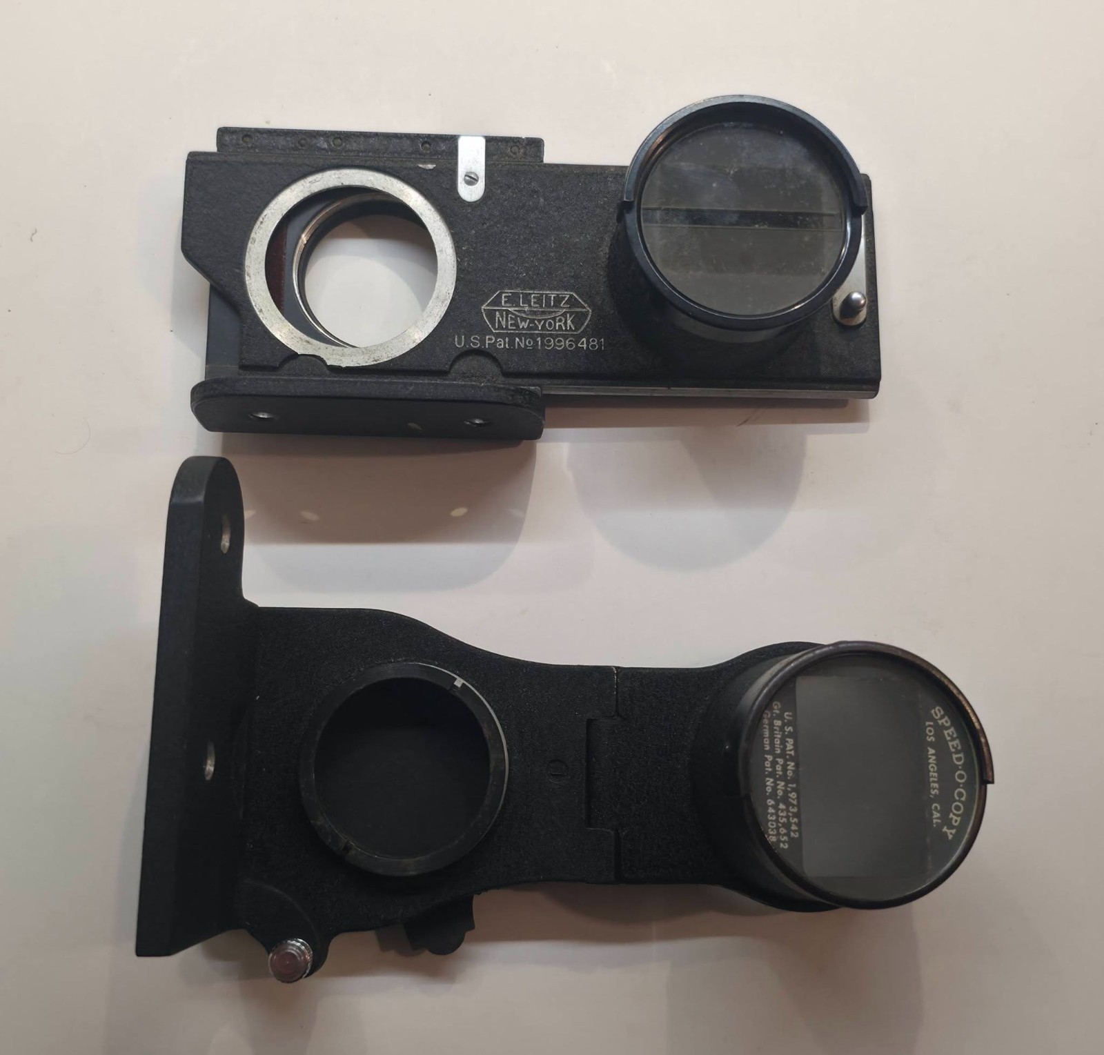 VINTAGE SPPED-O-COPY + LEITZ OOZAB SLIDE LOT OF FOUR AND TWO VIEW FINDERS