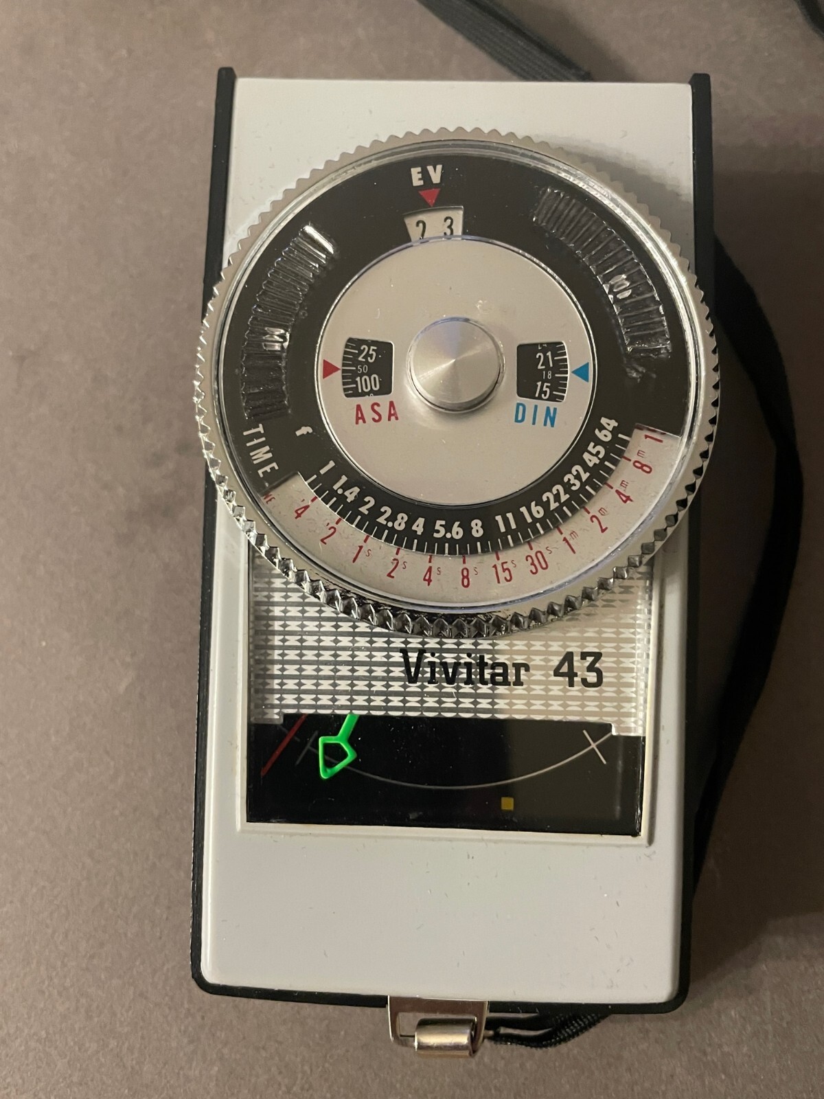 VINTAGE VIVITAR MODEL 43 CDS LIGHT EXPOSURE METER WITH CASE & BOX (NO MANUAL)