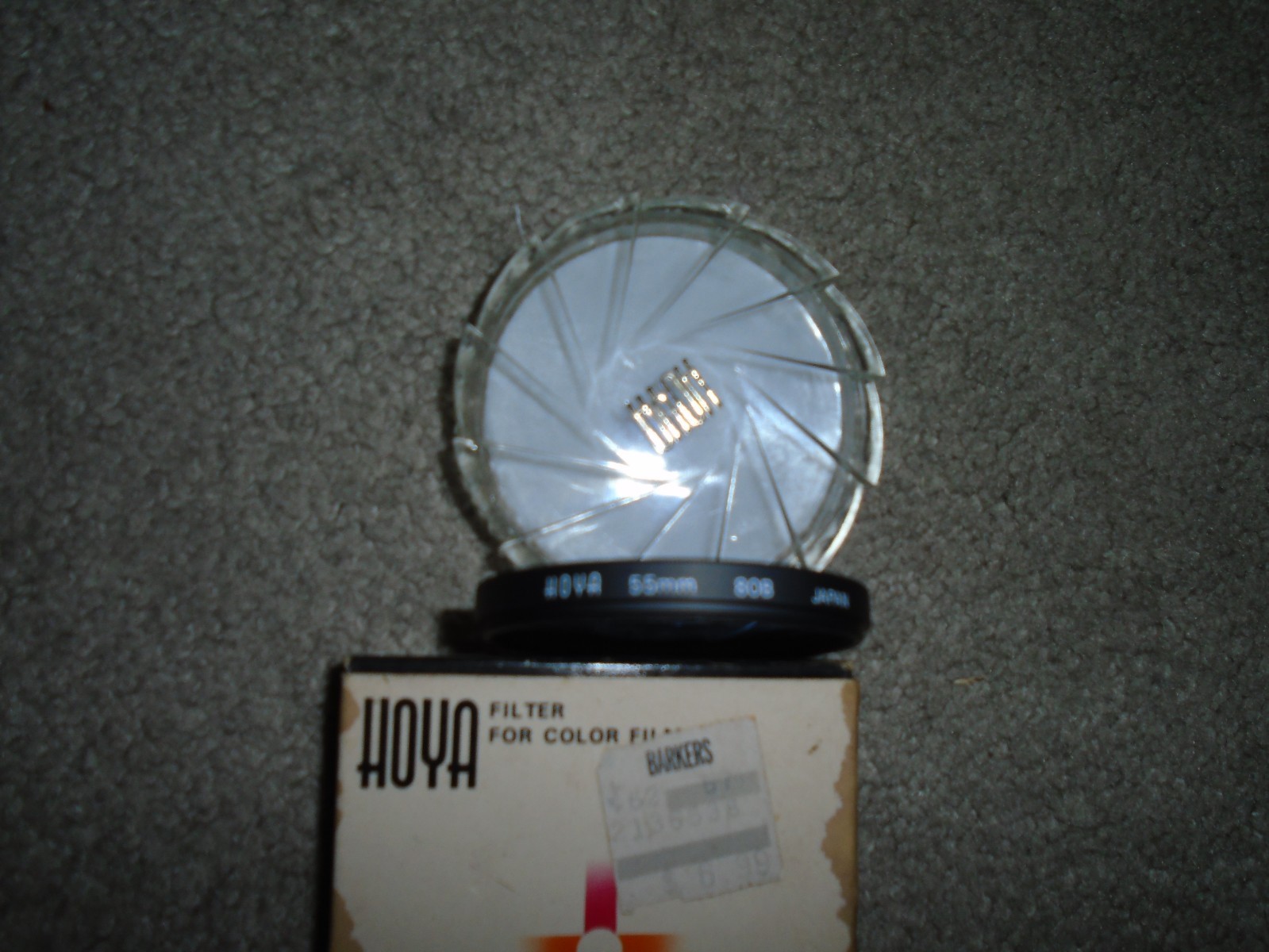 7 VINTAGE CAMERA LENS 55MM FILTERS HOYA, TIFFEN, STAR-D, SEARS, SOME ORIG. BOXES