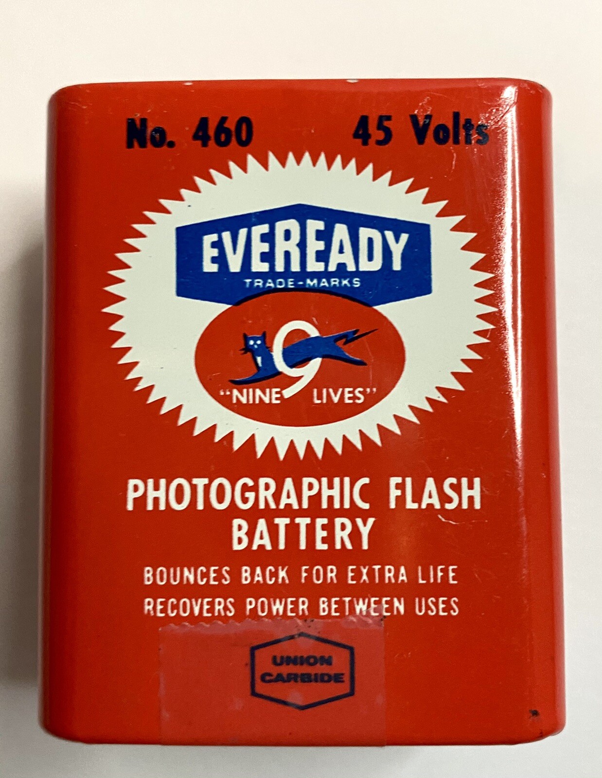 EveReady Vintage Black Cat Photographic Flash Battery 45 Volt “Nine Lives” USA