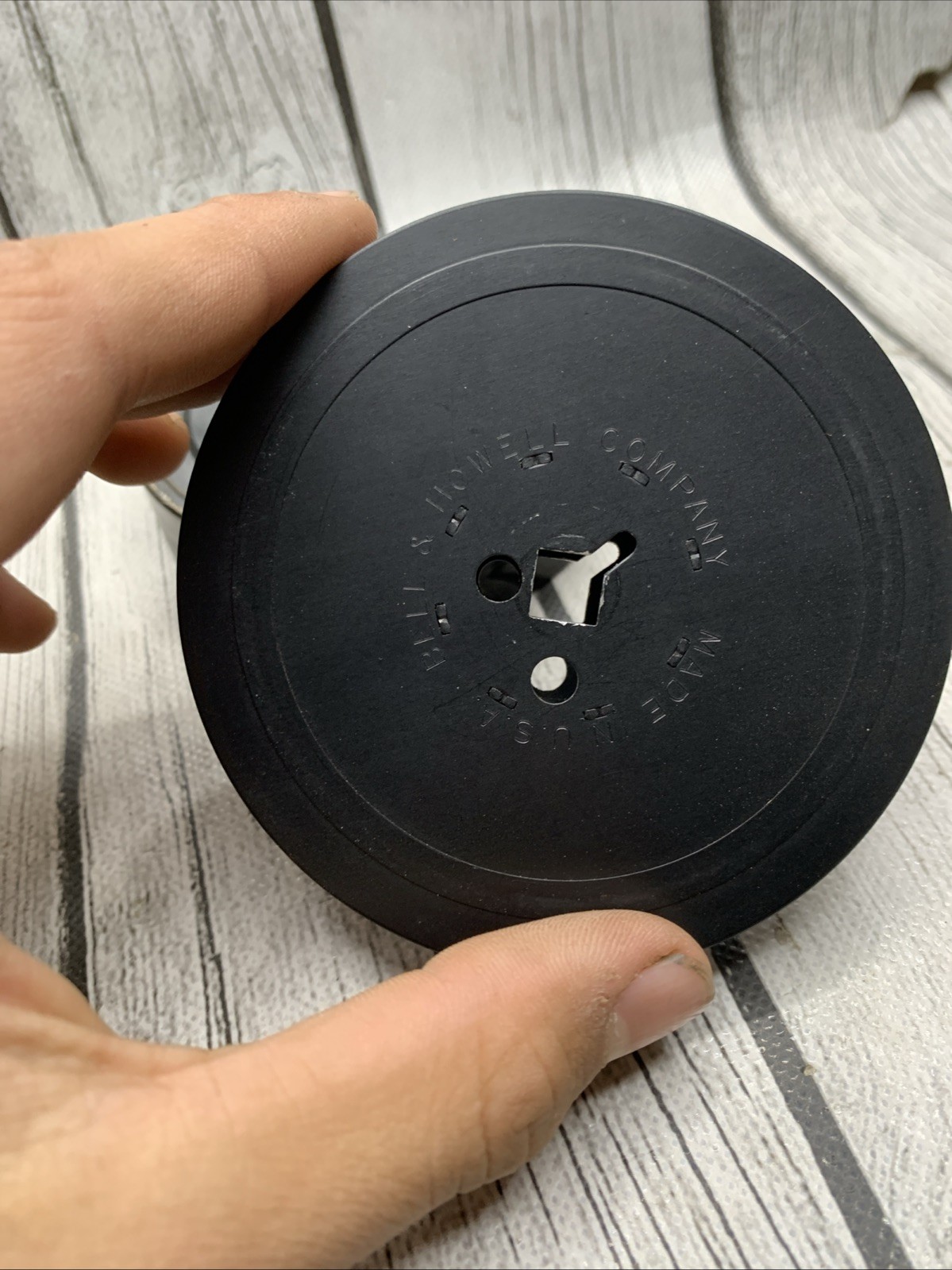 Vintage Bell & Howell Film Spool USA Black W/Case