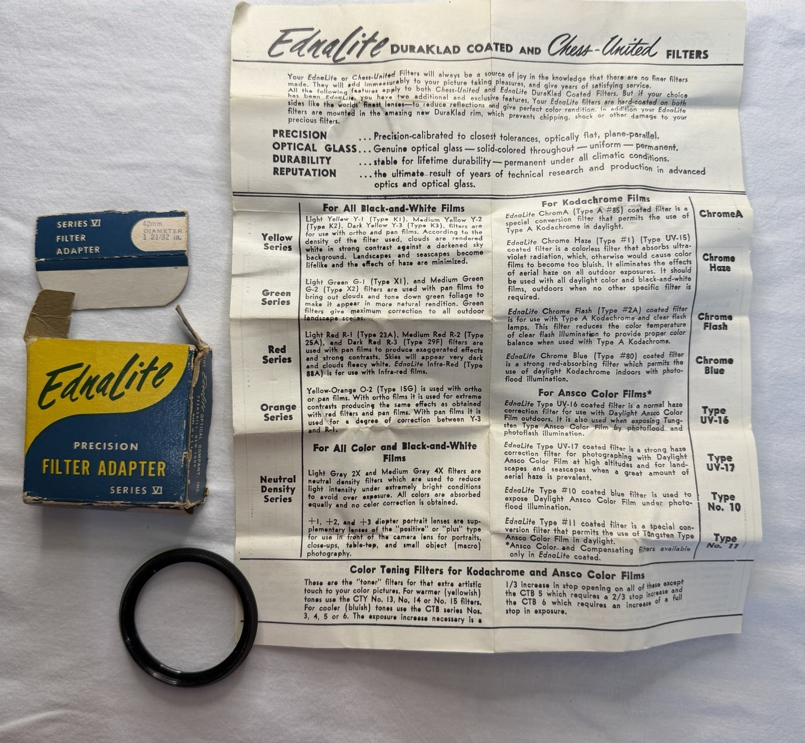 Vintage Cairo-Flex Twin Lens Reflex Camera TLR+Case+Rothco Filter Kit+Flash