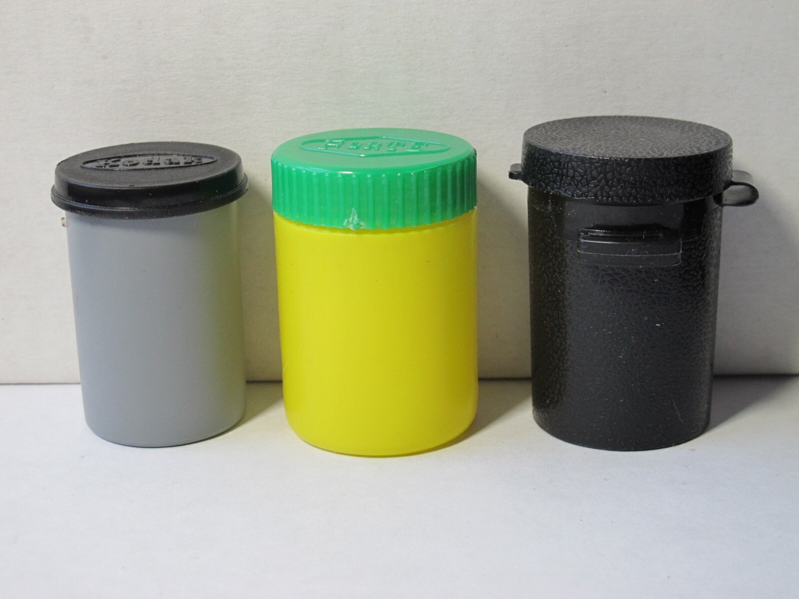 3 x RARE & UNIQUE Vintage 35mm Film Canisters (not metal)