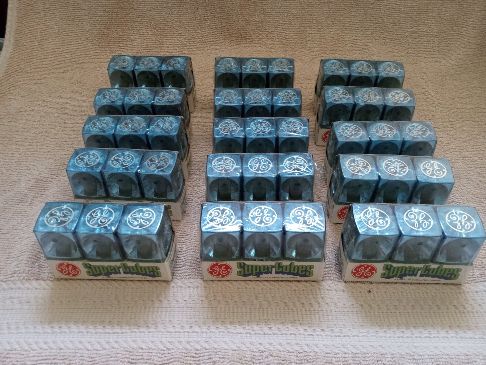 Vintage 45 GE SuperCubes 15/3 Cube Packs Original Packaging NOS Bundle