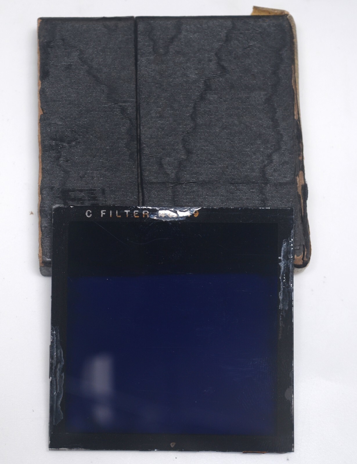 Kodak C #49 BLUE 3in/7.6cm Glass Square Wratten Filter Vintage Photo Accessory