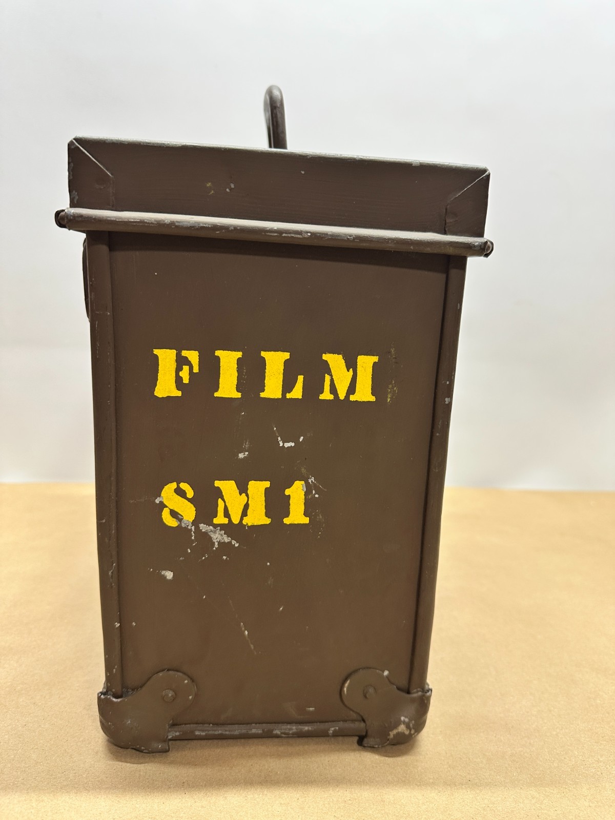 US Military Film 8M1 Movie Reel Field Box Metal Canister Transport Case ICC-32A