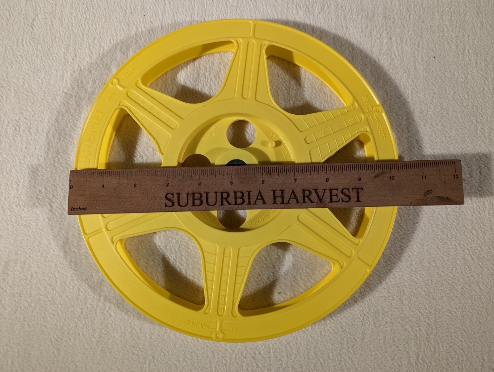 Vtg 8mm or 16mm Film Plastic Reel & Locking Hard Mailer Case ~ No Film