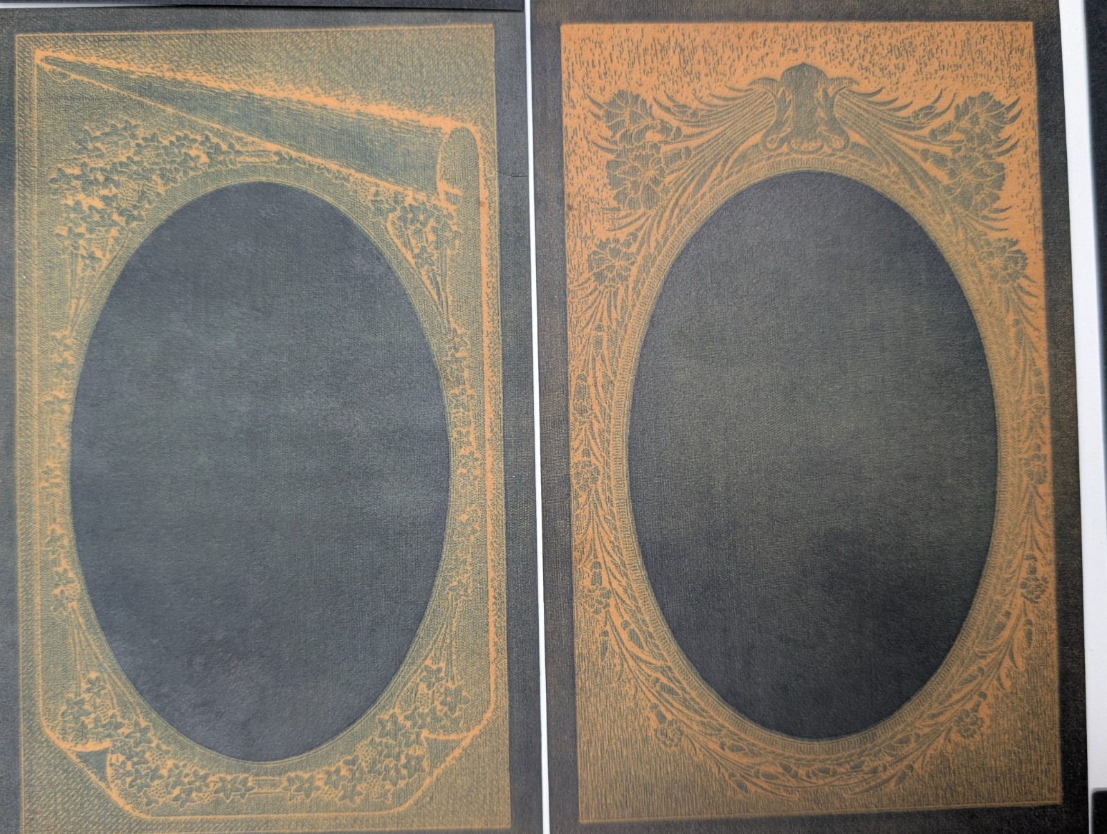 SET 1910s Ornate Millard Manning Photo Matts Negative Frames Develop RPPC Postal