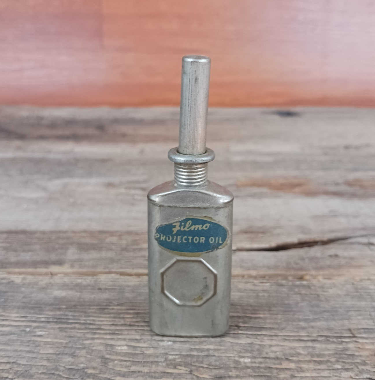 1896 FILMO OIL CAN TIN PROJECTOR NEEDLE OILER BELL & HOWELL CHICAGO IL USA EMPTY