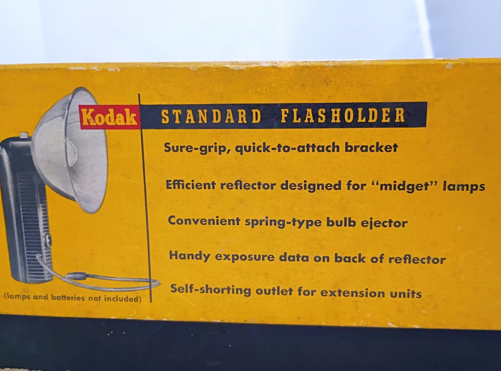 Vintage ’50’s Kodak Standard Flasholder Lumaclad Reflector In Box – NOT TESTED