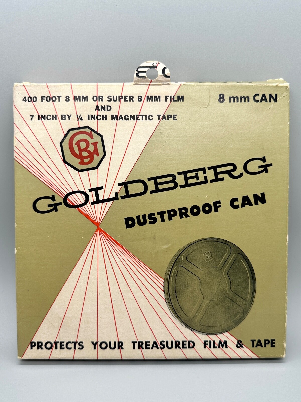New Vintage Goldberg 400ft 8 MM Super 8 MM Film Dustproof, 7 1/4″ Magnetic tape