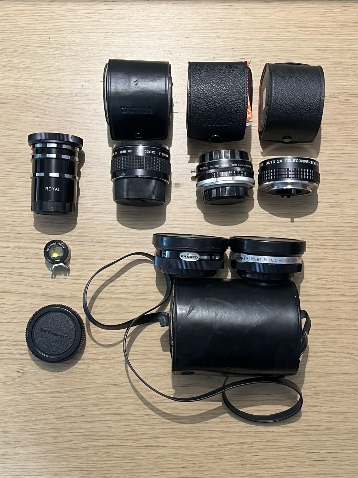 Vintage Camera Accessory Lot Olympus Vivitar Yashica Teleconverter Filters