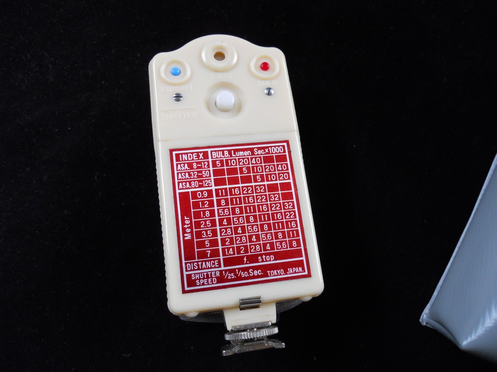 Vintage HONEYWELL TILT-A-MITE Folding FLASH Made in JAPAN Directions & Case
