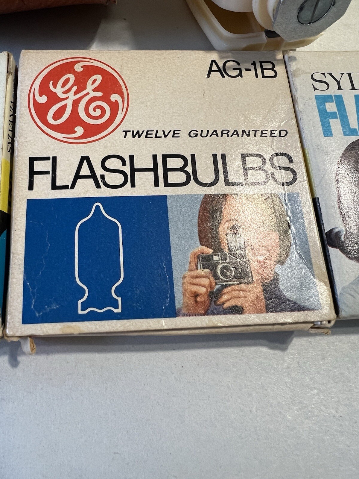 Sylvania M3B Blue Dot Flashbulbs Alpex Flash Deluxe In Case