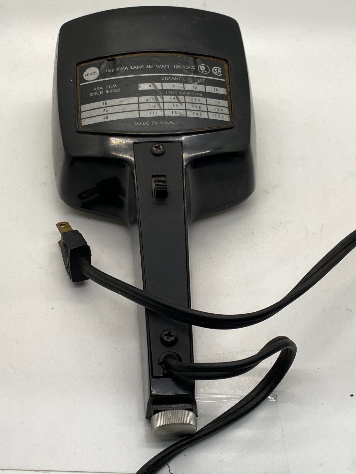 Vintage Super 88 650 Watt Sealed Beam Movie Light w/cord & plug by Westinghouse