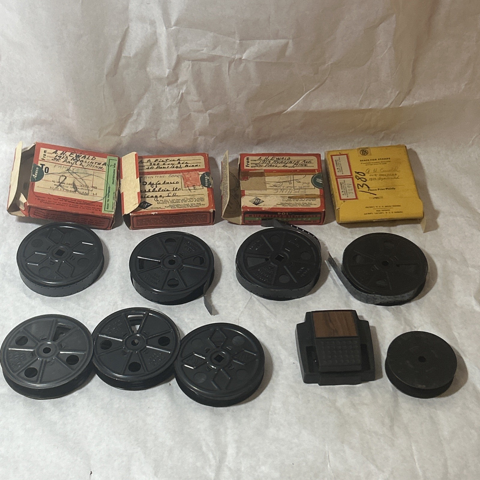 Vintage Lot Of 5 Agfa 16mm Reversible Cine-Film Reels With Boxes, Bear Hunting