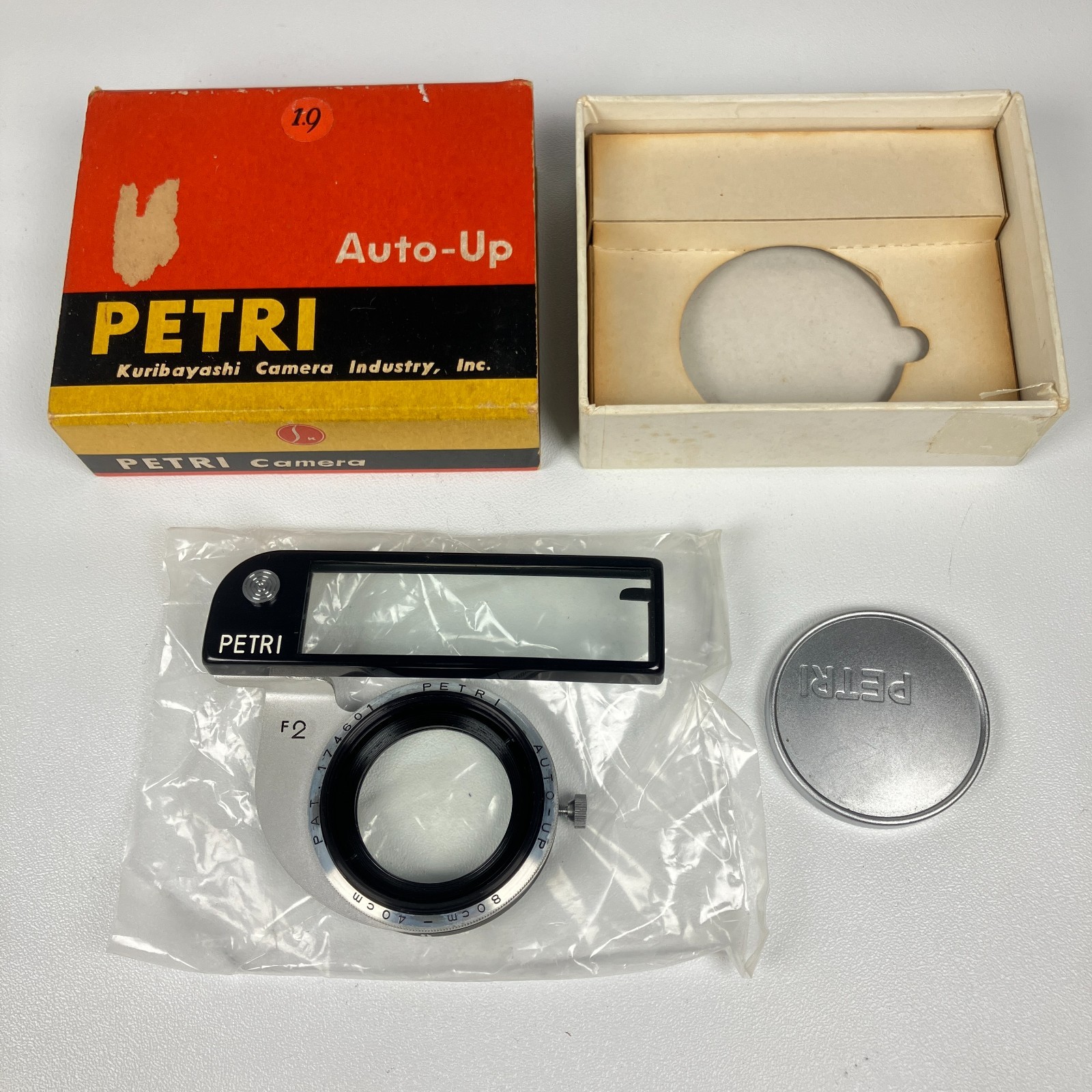 Vintage Kuribayashi Petri Camera Auto-Up w/Box F2 80cm-40cm Japan Bonus Lens Cap