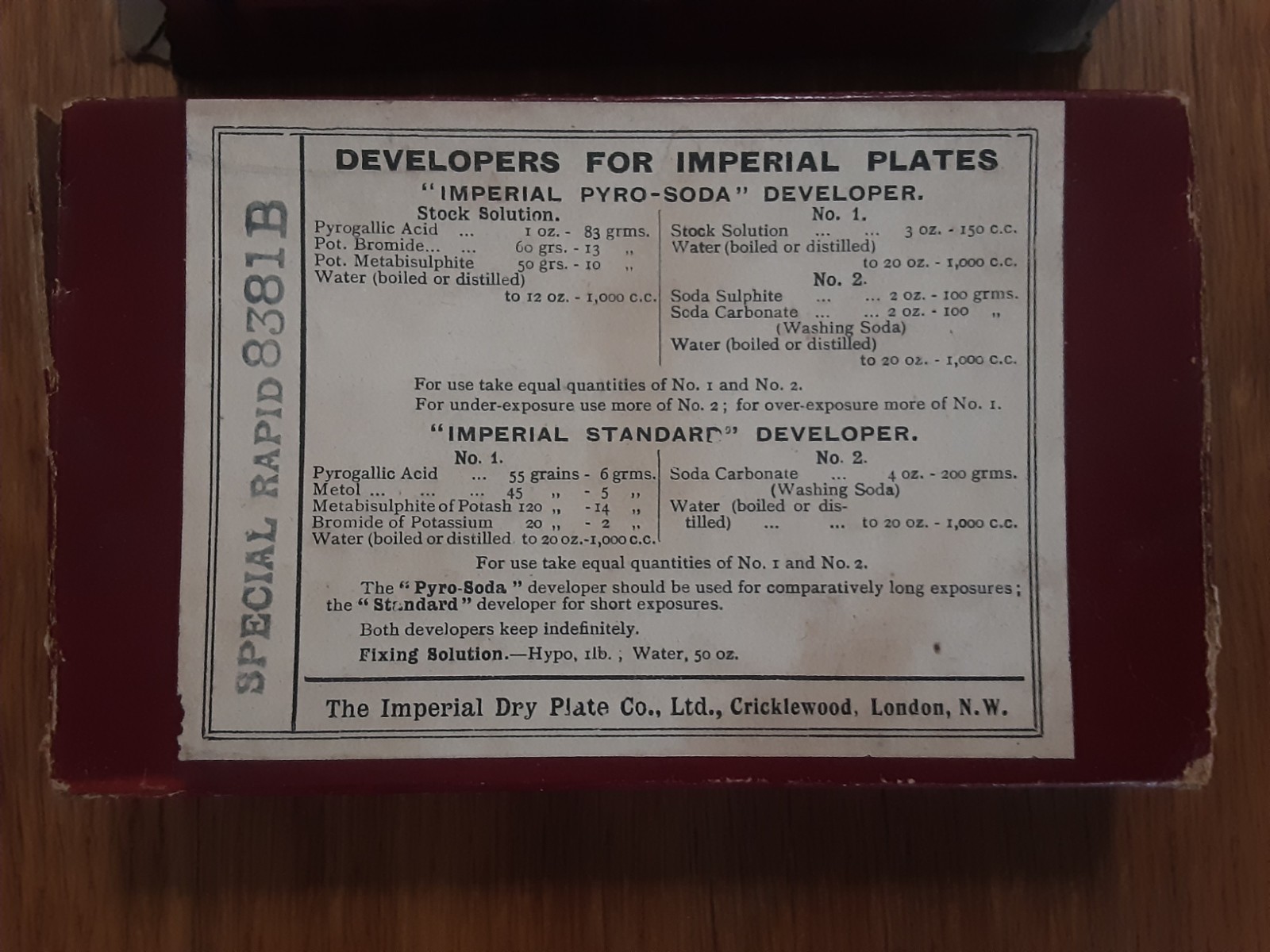 Rare Antique Box Of Photographic Plates, 5 1/2 x 3 1/4, Imperial Dry Plate Co