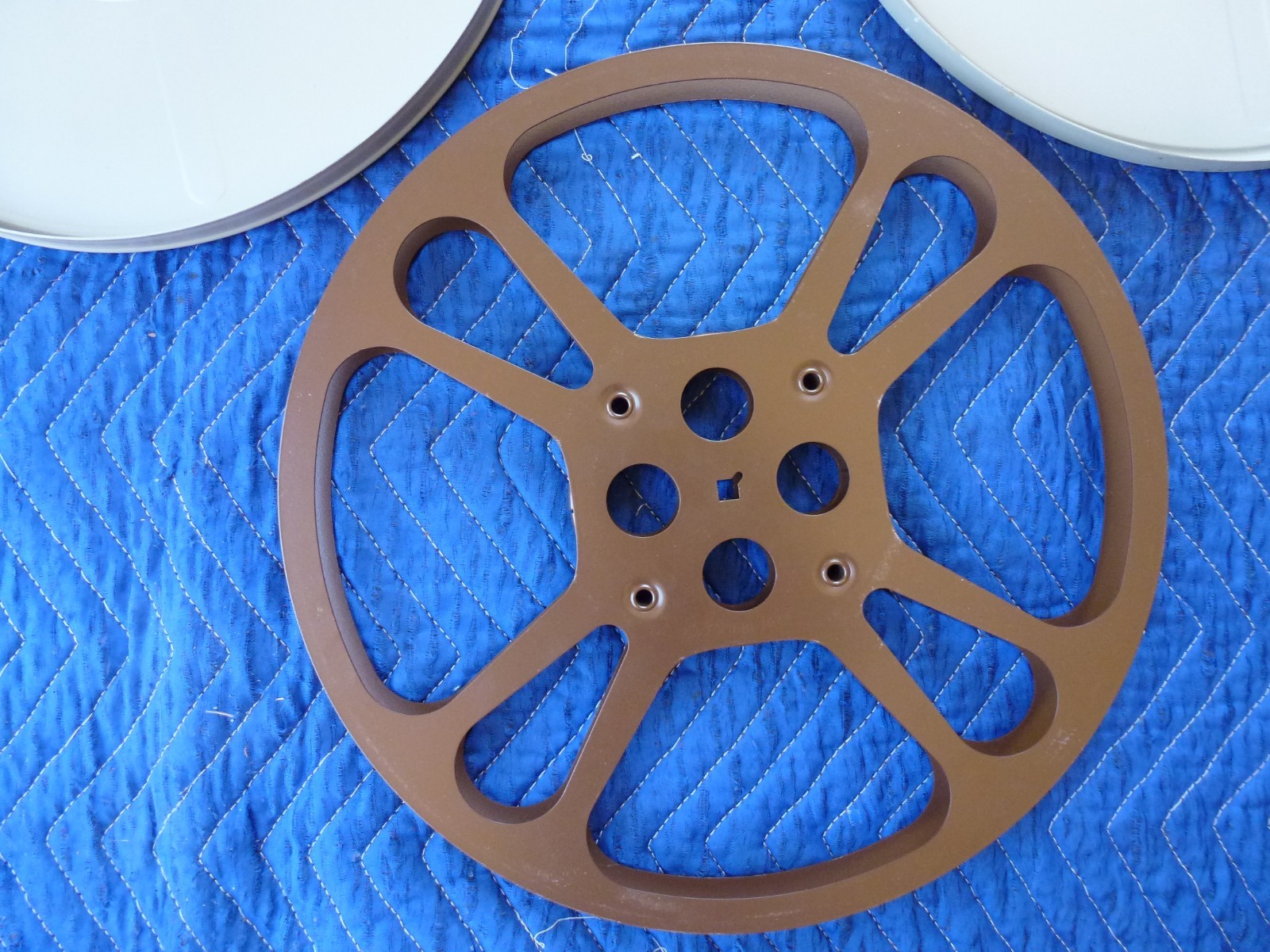 Vintage Goldberg Bros. 16mm 1600’ Metal Take Up Reel 13.75” Diam. W/ Case