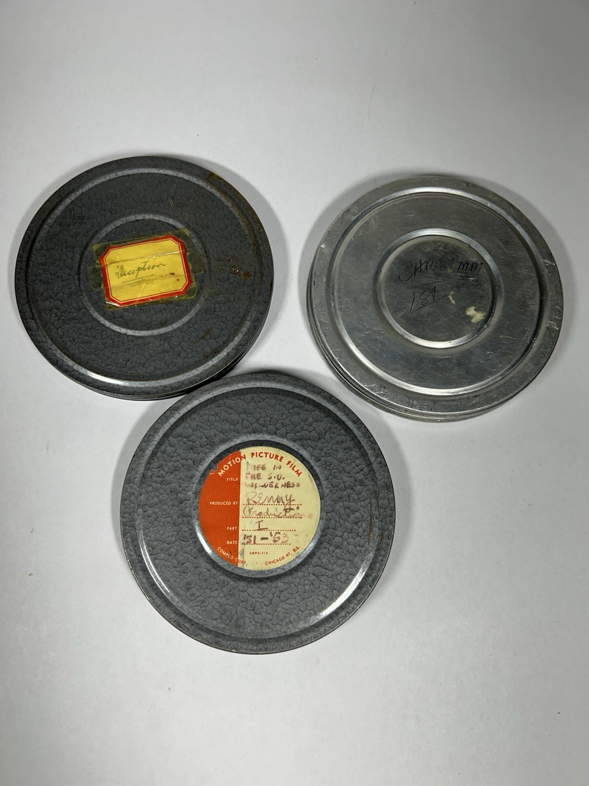Vintage Reel to Reel Tape Metal Carrying Case with 17 Used Reels 40’s 50’s 60’s