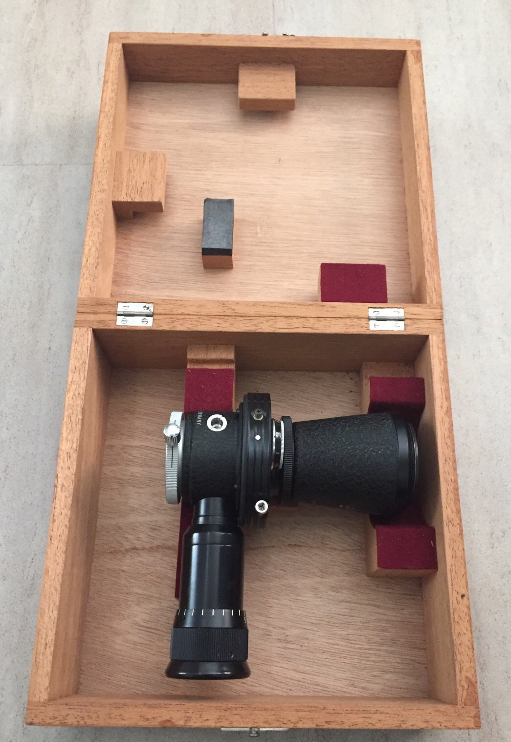 LEITZ MIKAS Screw mount MICROSCOPE adaptor Relay lens 1/3X Micro-Ibsor, CASE