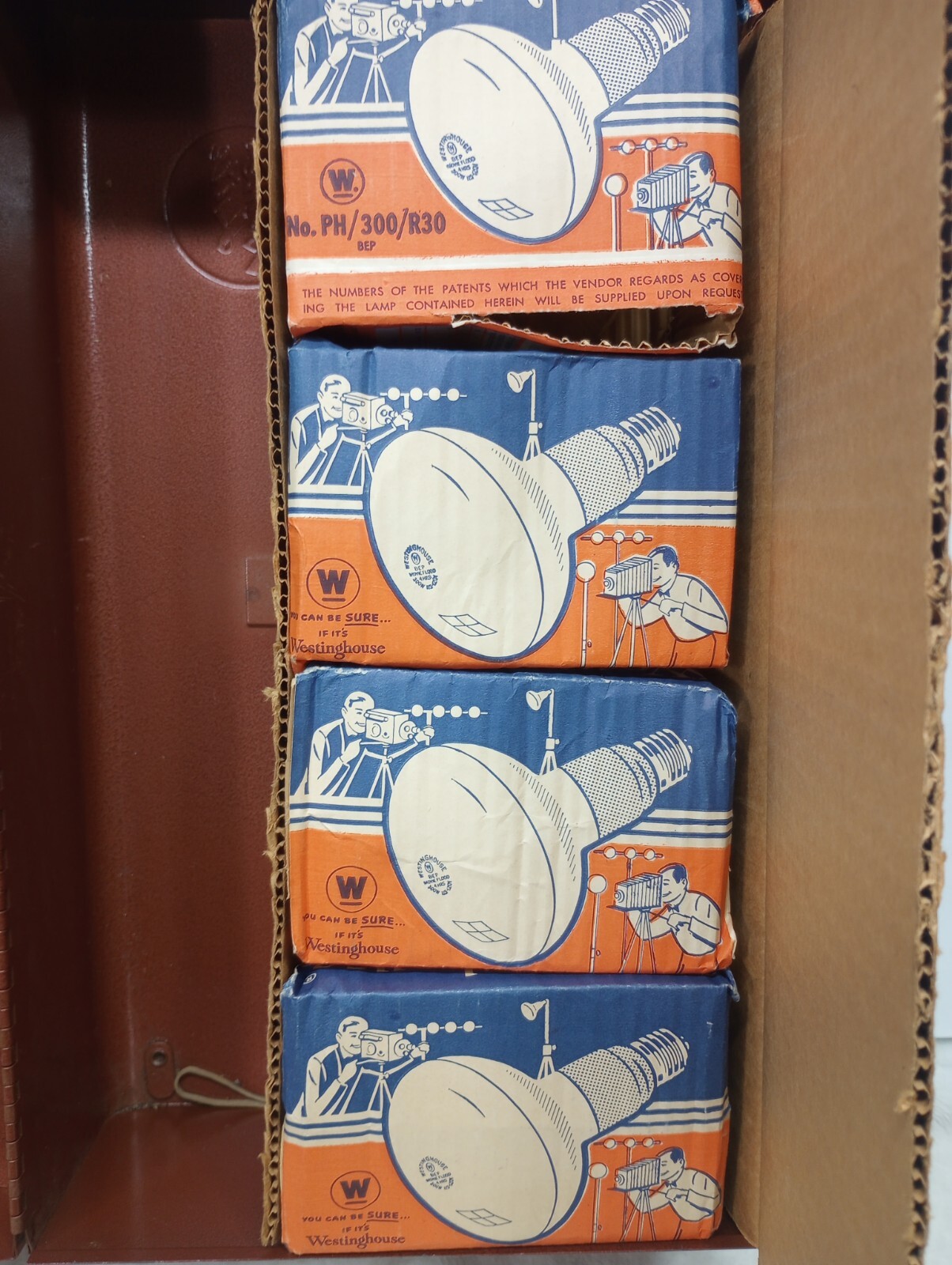 Vintage Acme Lite Mov E Lite Movie Light 4 Bulb Lighting Bar Works Original Bulb