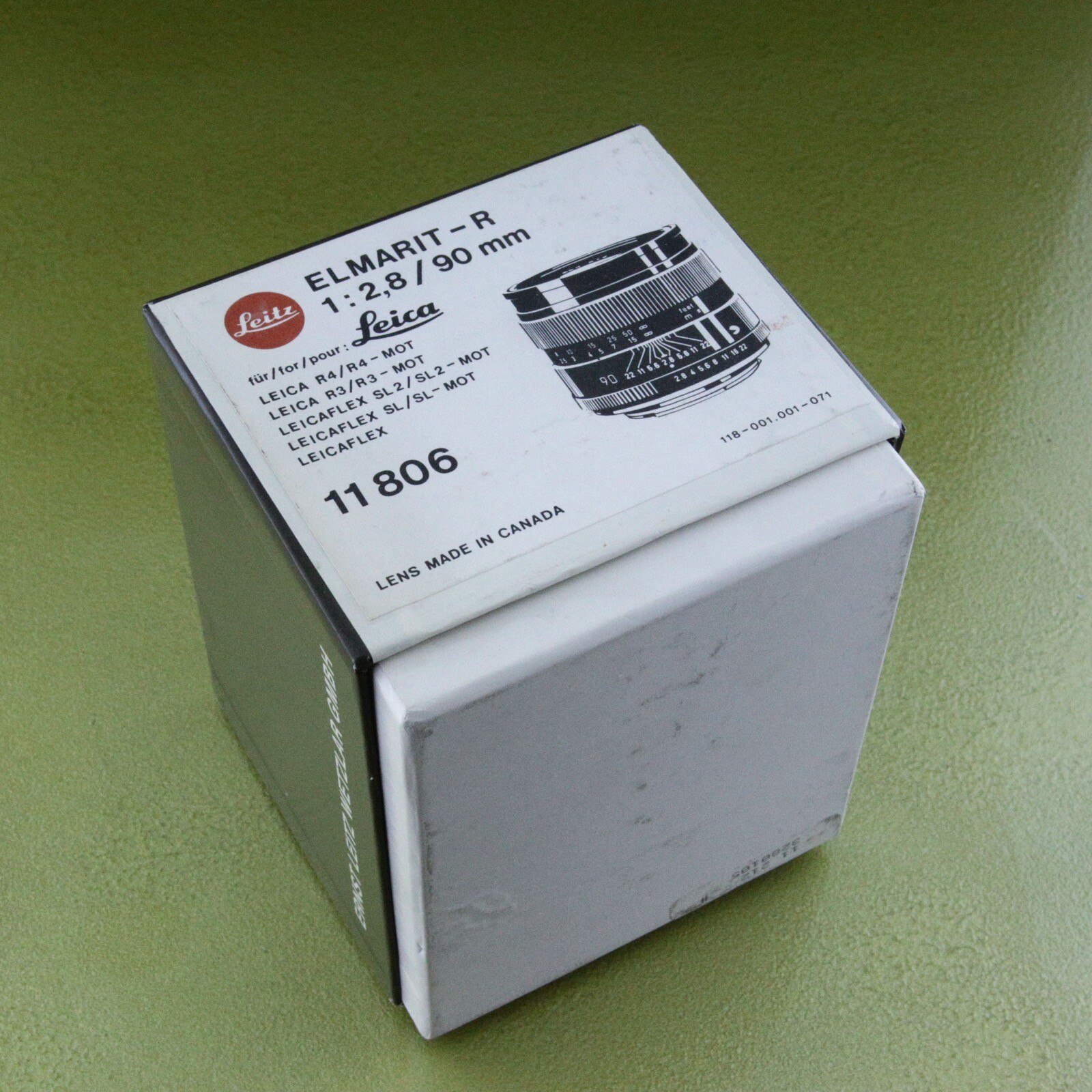 empty BOX ELMARIT R 2.8 / 90, only BOX LEICA LEITZ packing wrapp 11806 ☆☆☆☆