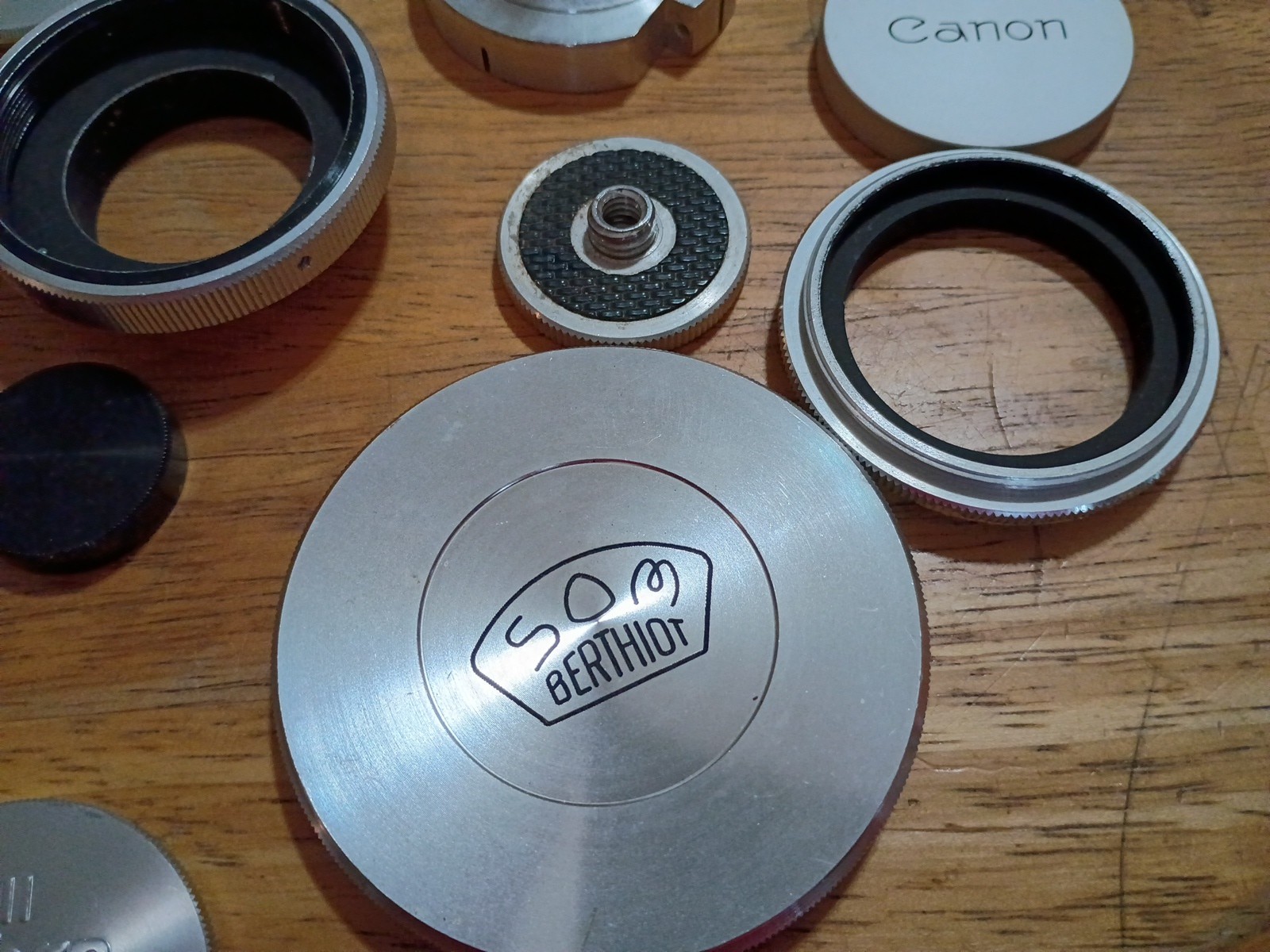 Lot of Assorted Vintage Camera Accessories and Lens Caps Holder More