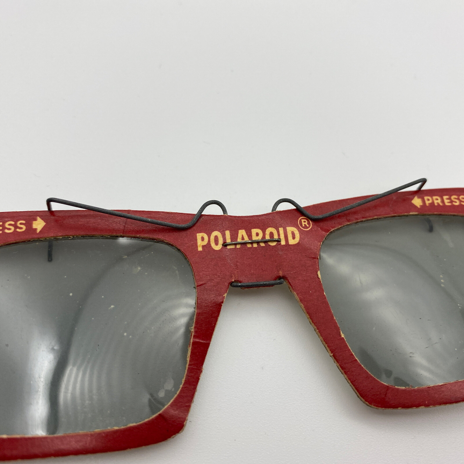 Vintage Polaroid 3-D Glasses Set of 4 Clip-On Movie Film Viewers Retro Cardboard