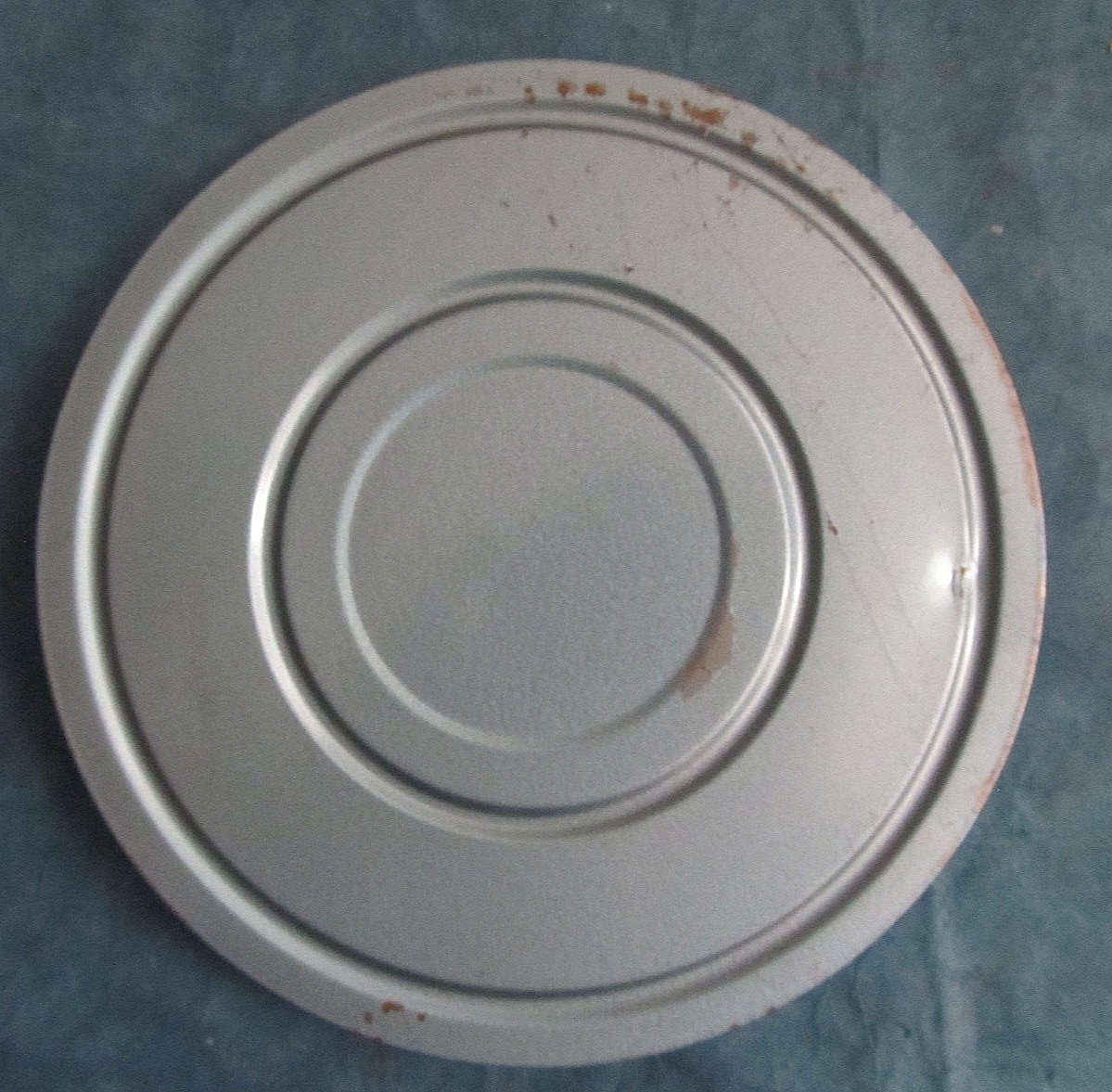 Vintage blue 8mm film canister/ box with reel