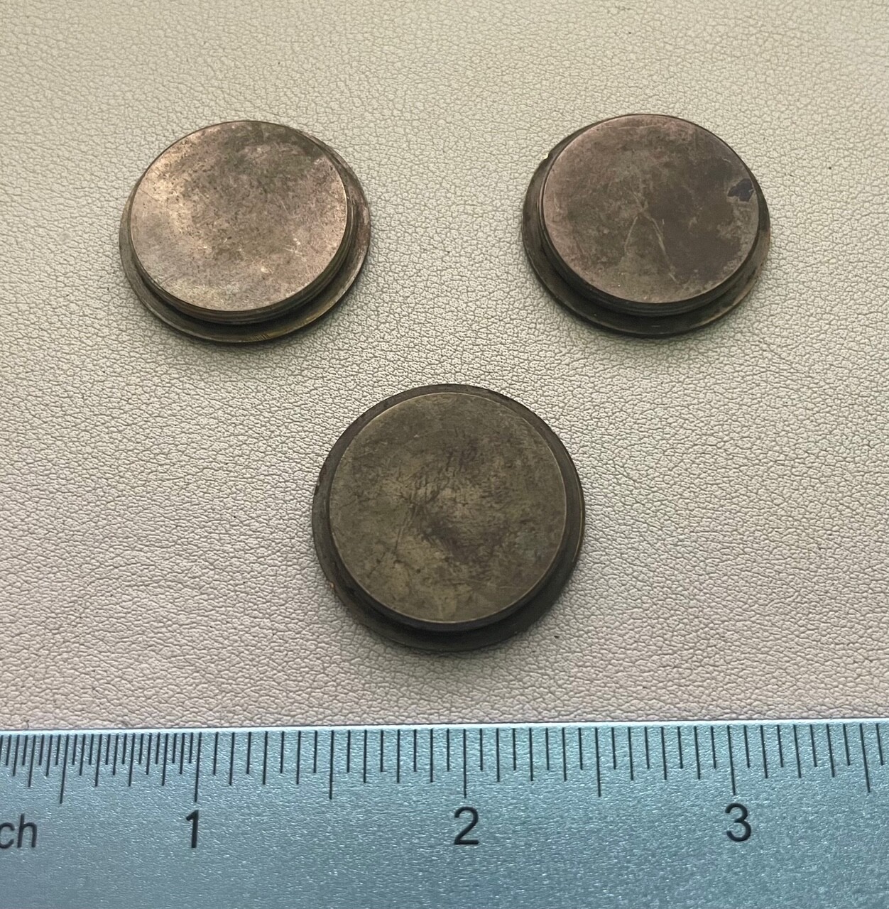 Original metal Turret cap for Bell & Howell Filmo 16mm Movie Camera lot of 3