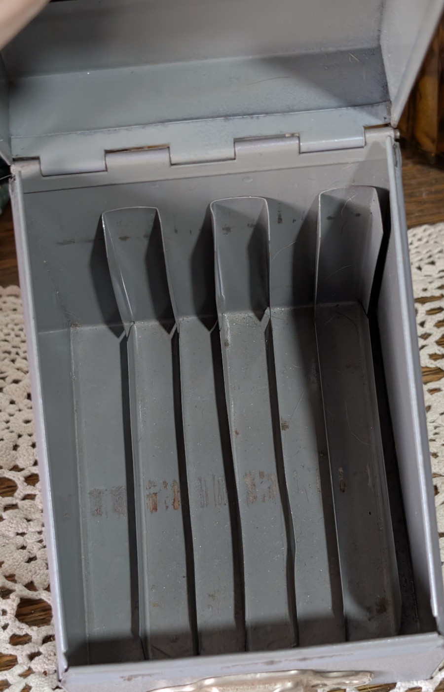 Vintage Eagle Lock Metal Film Storage Box Case 8mm Super 8 Reels Key Industrial