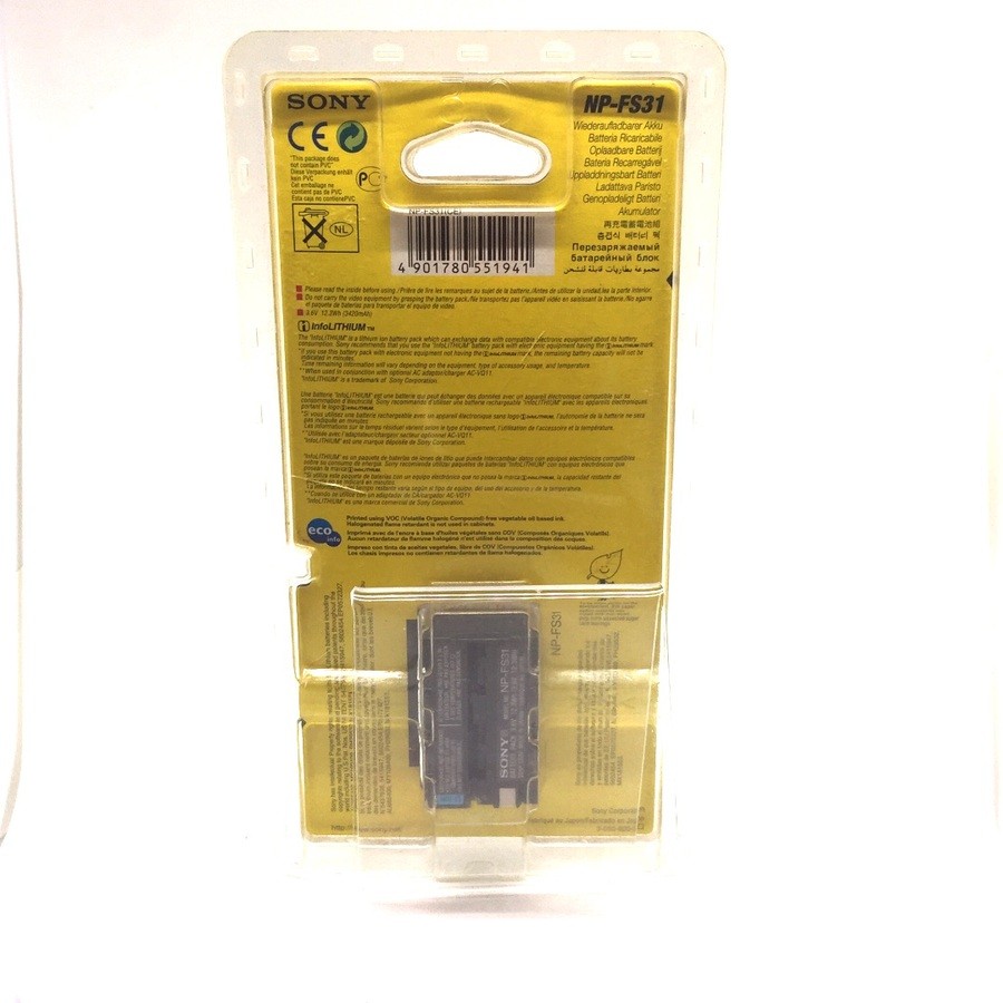 New Factory Sealed Genuine Sony InfoLithium S Series Battery (NP-FS31)