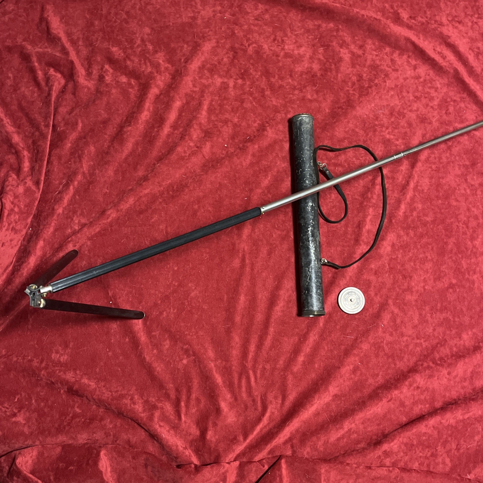 Antique photography film tripod 4 Feet Tall Max Ensign Extendo Tripod With Case