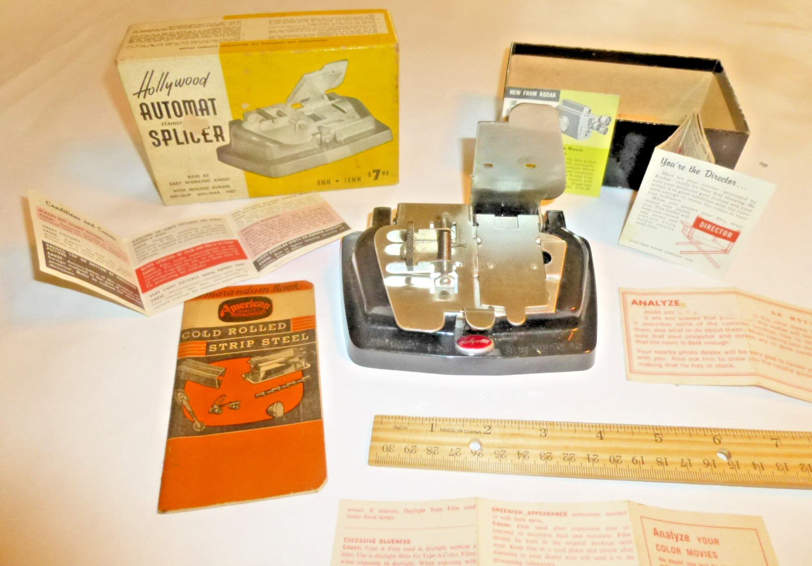 Hollywood Automat 16mm & 8mm movie film splicer.