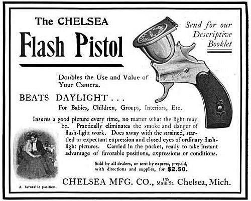 Rare Antique Chelsea Flash Pistol Camera Flash/Light Early Photography