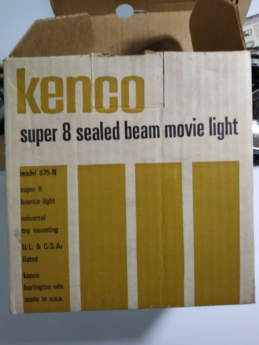Vintage Smith Victor Super 8 Movie Light Q1 u / Kenco 875-n Sealed Beam Light 