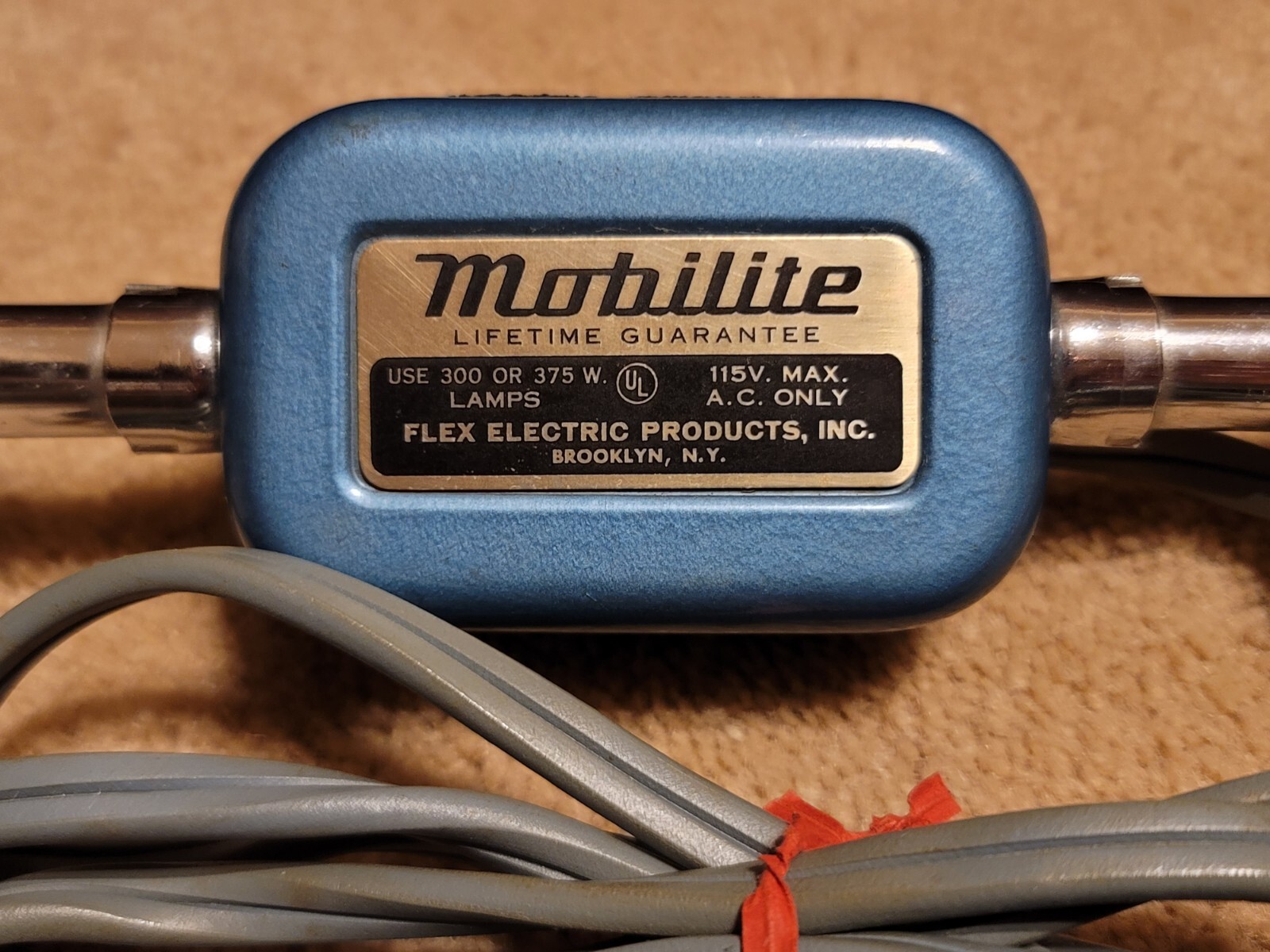 Vintage Chrome Mobilite Flex Light Bar Lamp for Photography
