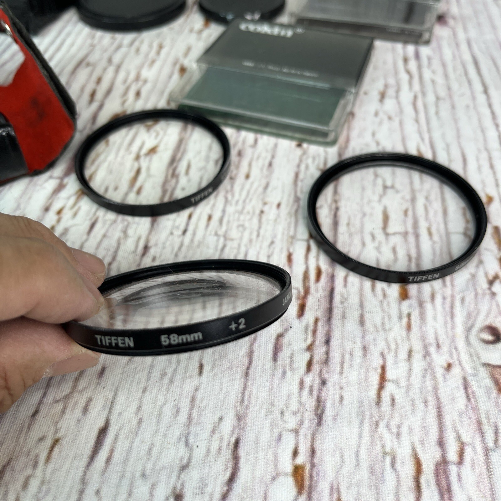 Vintage Camera Lenses And Assorted Parts Cokin ,Rolev , Tiffen