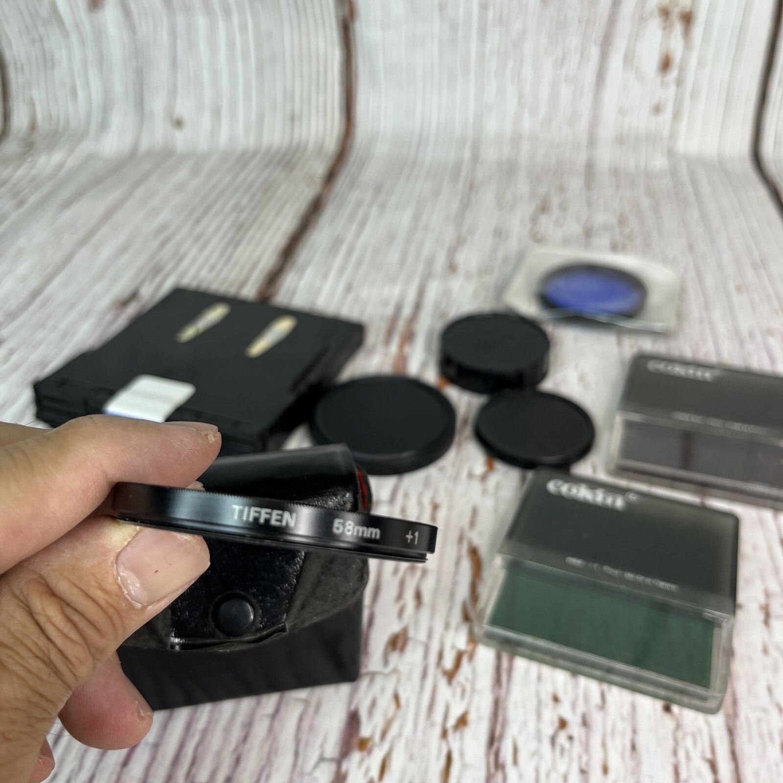 Vintage Camera Lenses And Assorted Parts Cokin ,Rolev , Tiffen