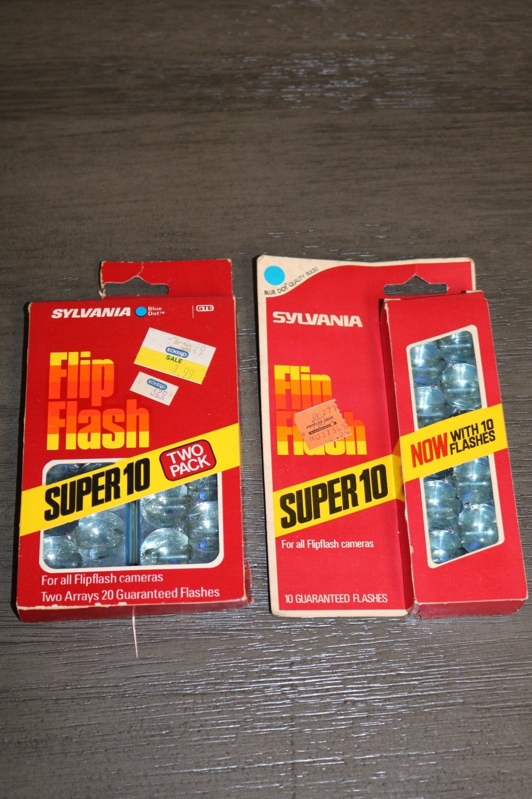 3 Boxes SYLVANIA Flip Flash Super 10 Flipflash Camera Flashes, Vintage